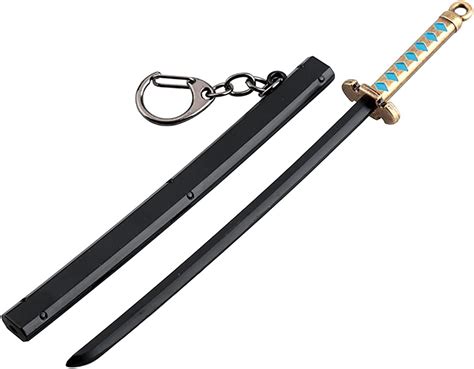 Amazon.com: Demon Slayer Kamado Tanjirou Sword with Scabbard Keychain, 1-Generation Sunwheel ...