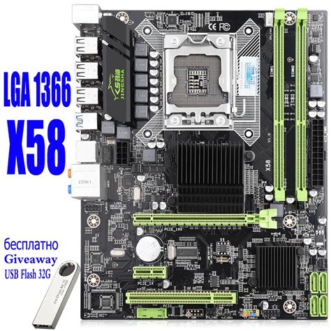 X58 LGA 1366 motherboard LGA1366 support REG ECC DDR3 and xeon processor USB3.0 AMD RX Series ...