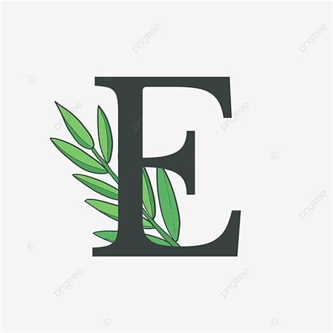 Letter E Clipart PNG Images, Letter E Floral Logo, Floral, Logo, Letter PNG Image For Free Download