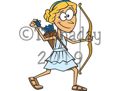 Artemis Greek God Cartoon