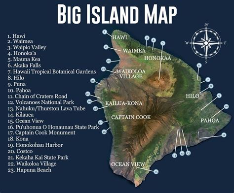 Big Island Map - Boss Frog's Snorkel, Bike & Beach Rentals | Discount ...