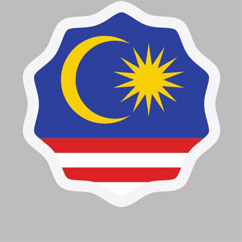 Malaysia flag sticker symbol | Free SVG