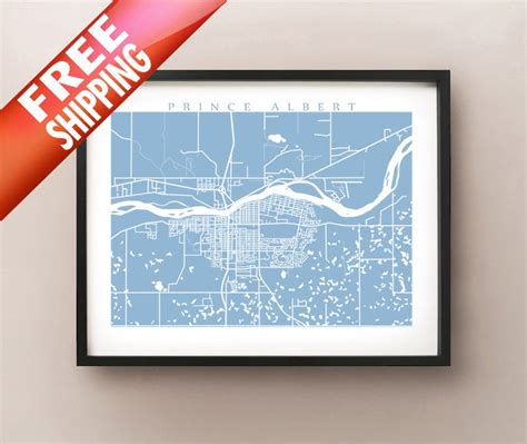 Prince Albert Map Print Saskatchewan Poster - Etsy