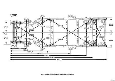 Jeep JK 2 Door Frame Dimensions