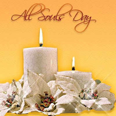 All Souls Day Candles And Flowers