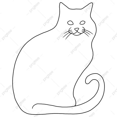 Cat Abstract Line Minimalist Art Outline Drawing, Cat Drawing, Minimalist Drawing, Outline ...