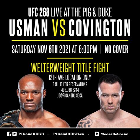 UFC 268 – USMAN vs COVINGTON – WELTERWEIGHT TITLE FIGHT