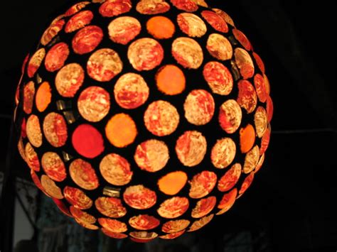 orange stained glass lamp shade | mike krzeszak | Flickr