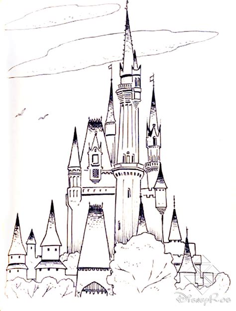 disney castle painting Colouring Pages