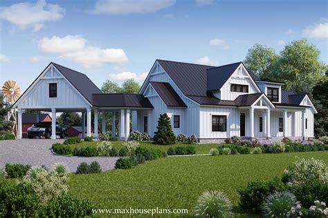 Modern Farmhouse House Plan - Max Fulbright Designs