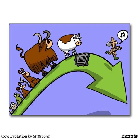 Cow Evolution Postcard | Zazzle | Cow evolution, Cow, Postcard