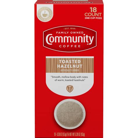 Hazelnut One Cup Coffee Pods - 18 count | Community Coffee