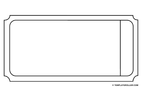 Printable Blank Ticket Template