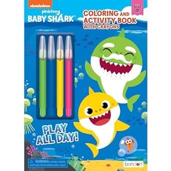 Baby Shark Coloring and Activity Book with Jumbo Twist-Up Crayons ...