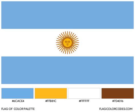 Argentina flag color codes