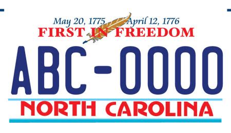 North Carolina Unveils Redesigned ‘First In Freedom’ License Plate ...