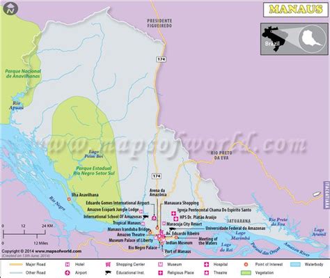 Manaus Brazil Map | Manaus Map | Manaus, Map, Brazil map