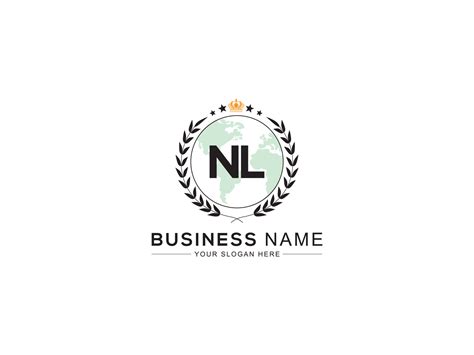 Minimalist Nl Logo Icon, Luxury Crown and Three Star NL Business Logo Letter Design 22915131 ...