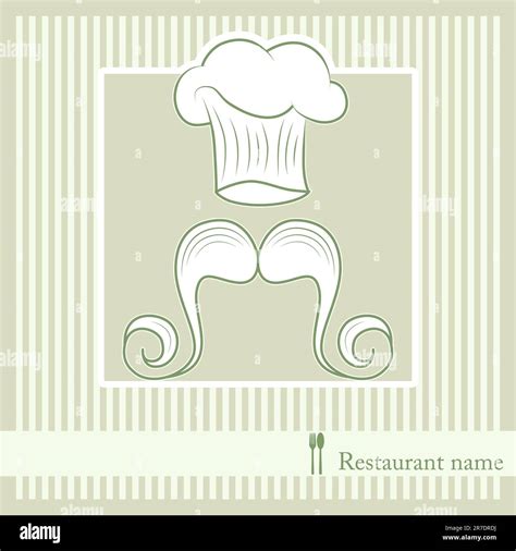 Vector menu pattern with cook hat and mustache Stock Vector Image & Art - Alamy