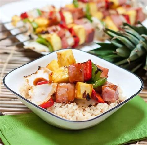 Grilled Ham & Pineapple Skewers Recipe