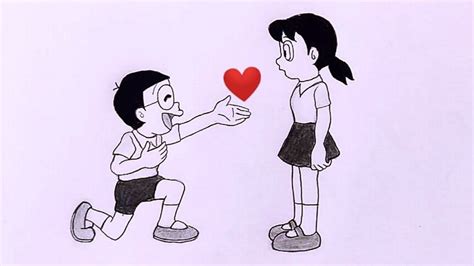 Love Drawings, Easy Drawings, Romantic Drawing, Art Video, Shiva Wallpaper, Doraemon, Cartoon ...