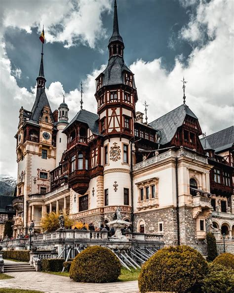 Peles castle, placed in the town of Sinaia is a masterpiece of German ...