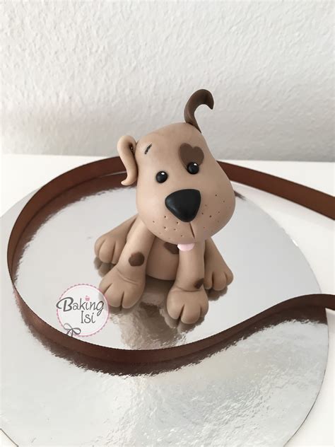 Fondant dog, Hund, puppy, caketopper | Fondant dog, Dog cake topper ...