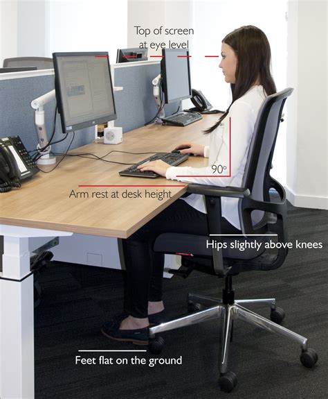 What is the standard desk height for best posture and ergonomics?