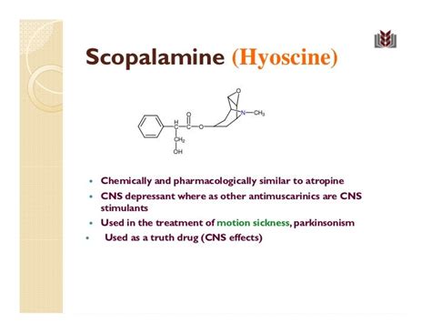 Cholinergic antagonists medicinal chemistry