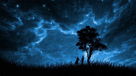 Starlit Fantasy Couple HD Wallpaper