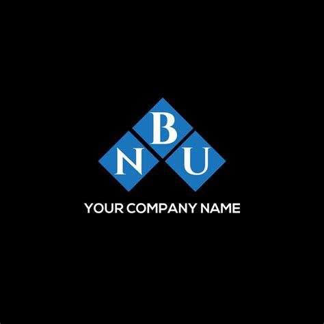 NBU letter logo design on BLACK background. NBU creative initials ...