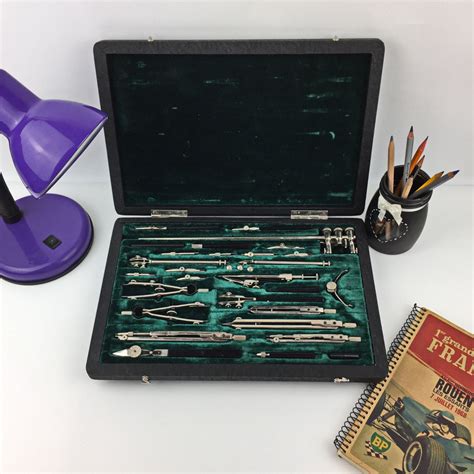 Complete Set 32 pcs in original box - Drafting Set Gotovalnya -Set of Compasses - Architectural ...