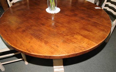 Round Farmhouse Painted Kitchen Dining Table Oak