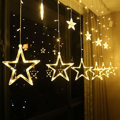 8.2' Curtain Hanging Stardust LED Lights Waterproof Plug-In Christmas ...