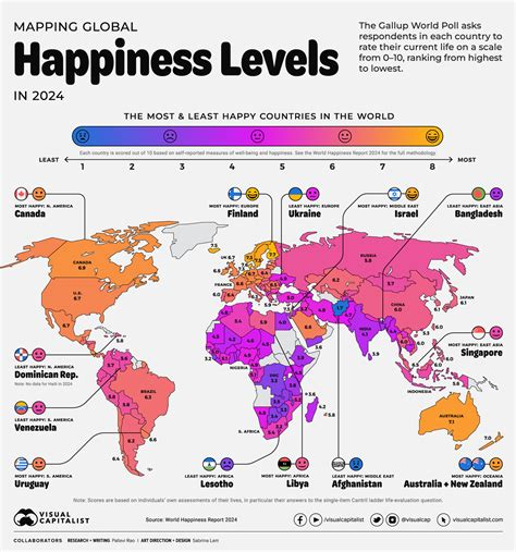 A Map Of Global Happiness By Country In 2024 | TalkMarkets