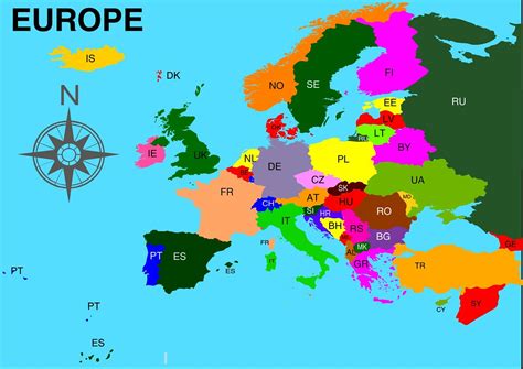 Map of Europe | I made this from a SVG without country names… | Flickr