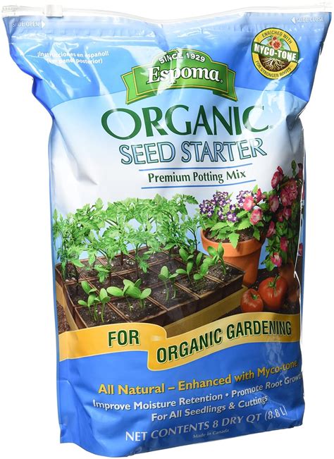 Organic Seed Starter Potting Mix Soil Dirt Grow Seedlings Garden Pot ...