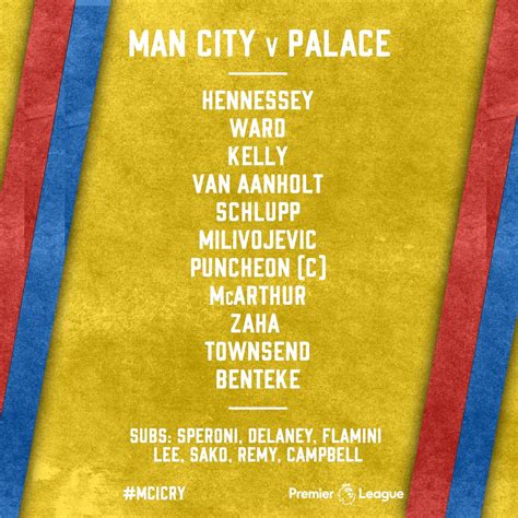 Starting line-ups: Man City v Crystal Palace - ITV News