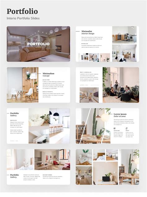 Interio - Creative Interior Design PowerPoint Template | Portfolio design layout, Interior ...