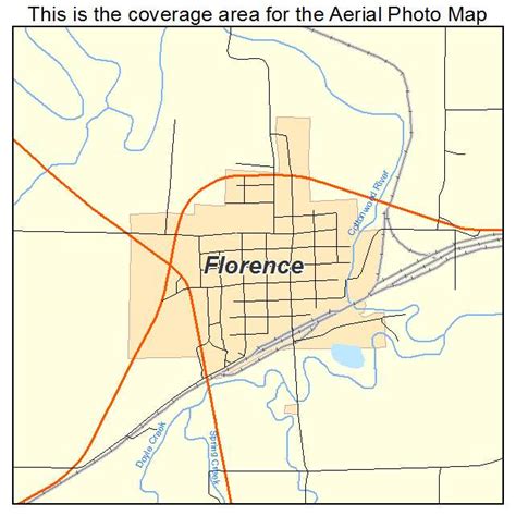 Aerial Photography Map of Florence, KS Kansas