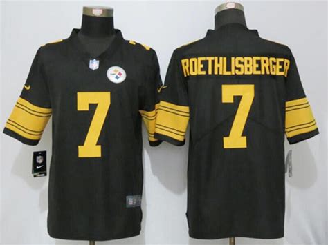 Pittsburgh Steelers #7 Ben Roethlisberger Black Color Rush Limited ...