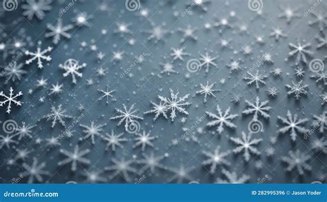 Background of Frost and Snowflakes in a Landscape Orientation Stock ...