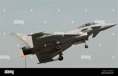 RAF Eurofighter Typhoon with landing gear down at RAF Waddington Stock Photo: 8630301 - Alamy