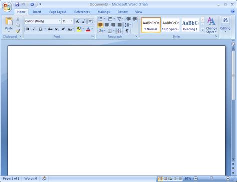 Creating a Blank Document : Document Create « Editing « Microsoft Office Word 2007 Tutorial