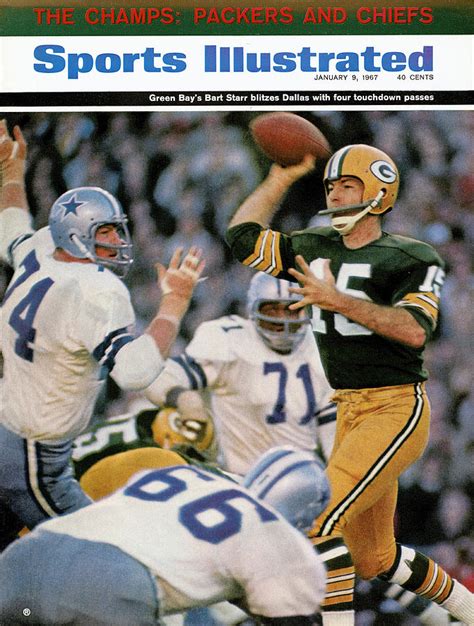 Green Bay Packers Qb Bart Starr, 1967 Nfl Championship Sports ...