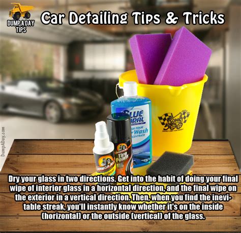 Dump Car Detailing Tips drying glass - Dump A Day