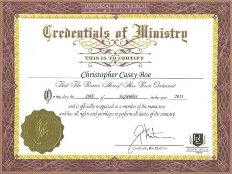 Editable Editable Pastor Ordination Certificate Templates Thorcicerosco Minister Ordination ...