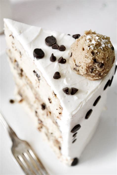 High Altitude Chocolate Chip Cookie Dough Cake - Curly Girl Kitchen