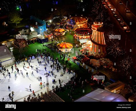 Ice skating at Winter Wonderland, Cardiff Stock Photo - Alamy