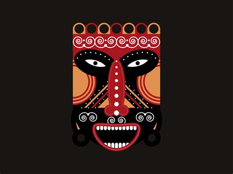 Ritual Mask by TM Selvam on Dribbble